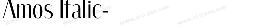 Amos Italic字体转换